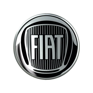 Fiat logo samolepka 3D černá 75mm