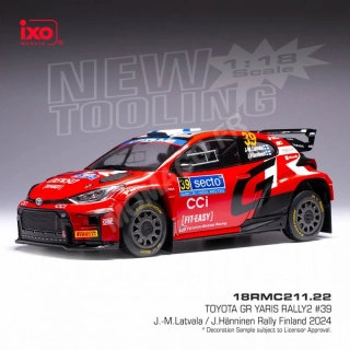 Model IXO Toyota Yaris GR Rally Finsko 2024 J-M.Latvala 1:18