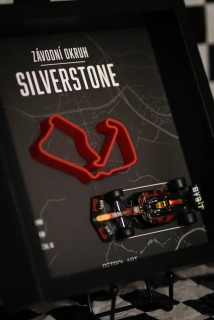 3D obraz PETROL ART - Max Verstappen - Silverstone