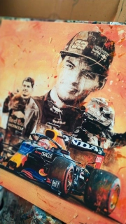 Limitovaný tisk na plátně s rámem - obraz Max Verstappen
