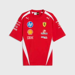 Tričko Scuderia Ferrari F1 s logy sponzorů x Puma - DRIVERS edice - oversize