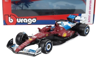 Model Scuderia Ferrari SF-25 BBurago #16 Charles Leclerc Miami GP 1:18