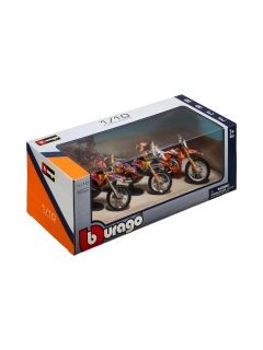 Set 3 motocyklů KTM Red Bull Racing BBurago 1:18