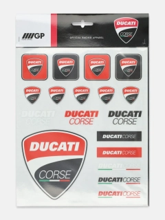 Velké balení samolepek Ducati Corse A4