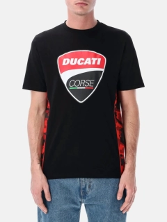 Fanouškovské tričko Ducati Corse CAMU černé s logem