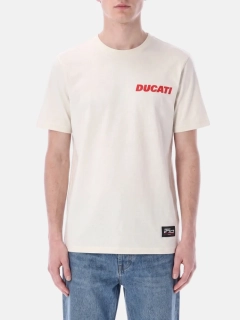 Pánské tričko Ducati Corse bílé - edice 100th years DUCATI