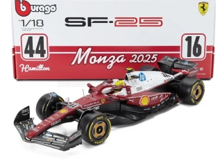 Model Scuderia Ferrari SF-25 BBurago #44 Lewis Hamilton Monza 2025 1:18