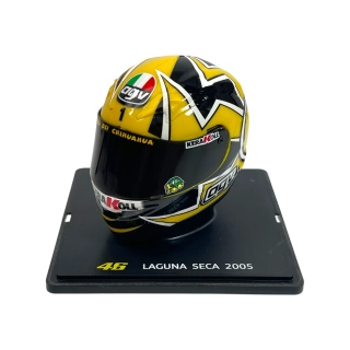 Model přilby Moto GP Valentino Rossi Laguna Seca 2005 1:5