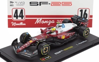 Model Scuderia Ferrari SF-25 BBurago #44 Lewis Hamilton Monza 2025 1:43 Signature