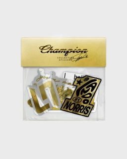 Set malých samolepek Lando Norris LN4 - CHAMPION