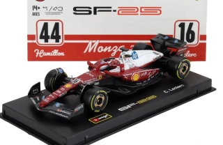 Model Scuderia Ferrari SF-25 BBurago #16 Charles Leclerc Monza 2025 1:43 Signature