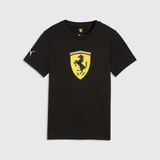 Dětské tričko Scuderia Ferrari F1 černé x Puma - fanouškovská edice