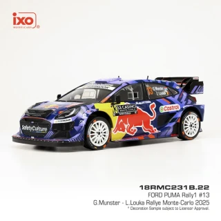 Model IXO Ford Puma WRC Rally Monte Carlo 2025 G. Munster 1:18